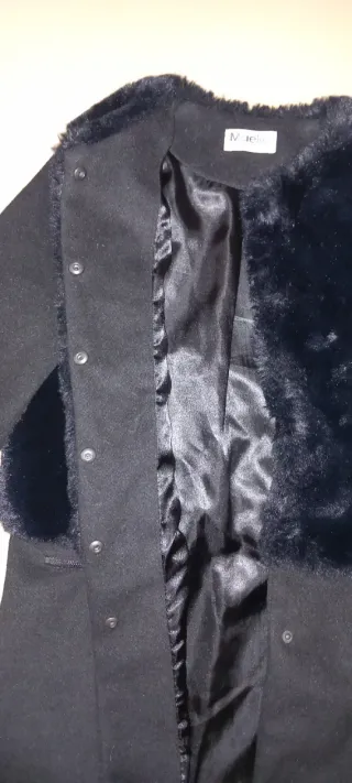 Cappottino donna nero con pelliccia Maëlle