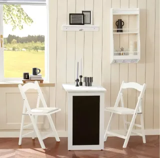 Mesa Plegable Abatible Pared Blanca