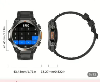 COIUSBOR GPS Smart Watch Negro/Plata