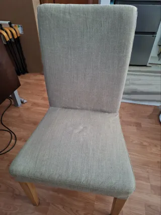 Sillas de comedor tela y madera