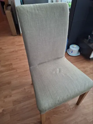 Sillas de comedor tela y madera