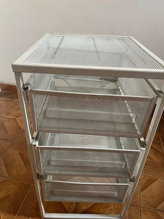 Cajonera de metal blanca