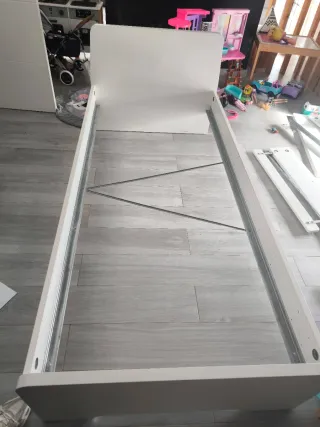 Cama individual 90x200 blanca