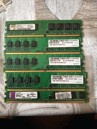 5 Memorias RAM DDR2 1G PC2-6400 CL6