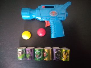 Pistola Spiderman com alvos