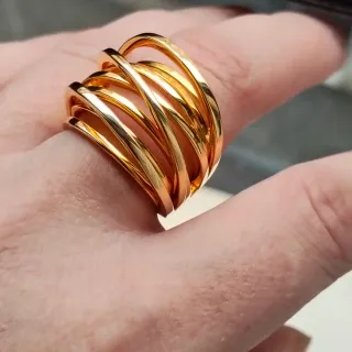 Sortija Salvatore Baño Oro Plata Ley