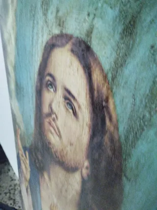 Lámina Sagrado Corazón en Tabla