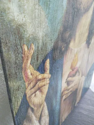 Lámina Sagrado Corazón en Tabla