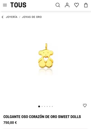 COLGANTE TOUS ORO 18K ORIGINAL