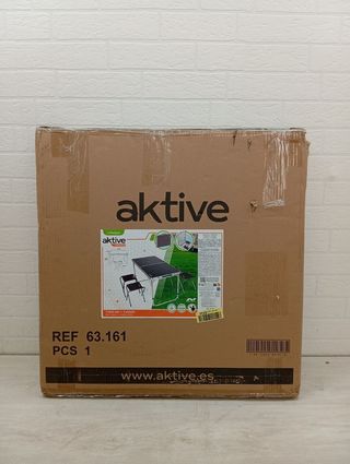 Mesa plegable AKTIVE + 4 taburetes