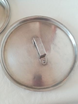 2 Coperchi per pentole in alluminio vintage