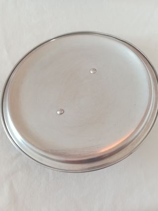 2 Coperchi per pentole in alluminio vintage