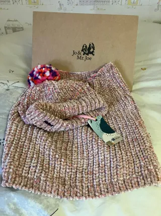 Conjunto Gorro y Bufanda Rosa Jo & Mr Joe