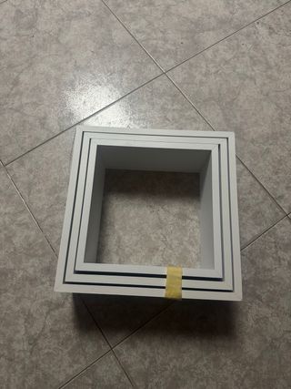 Pack 3 Estanterías Cuadradas Blancas