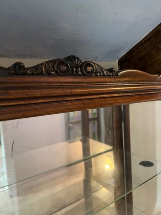 Vitrina de madera y cristal