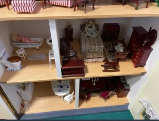 Casa de muñecas de madera vintage años 70