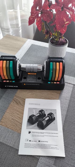 Mancuernas ajustables XTREXO coloridas