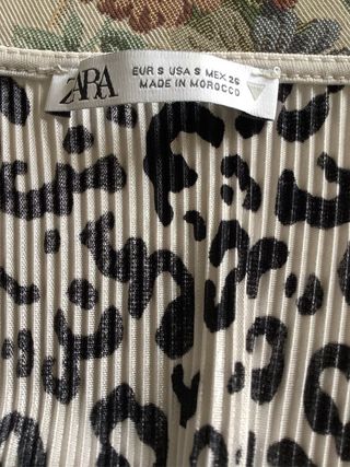 Blusa Zara Animal Print XS