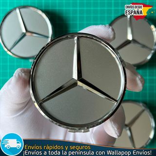 4 Tapacubos Mercedes Benz 75mm Tapas Bujes Llantas