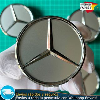 4 Tapacubos Mercedes Benz 75mm Tapas Bujes Llantas