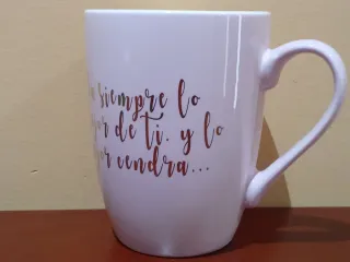 Taza desayuno cerámica frase positiva