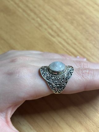 Anillo Plata 925 Piedra Luna