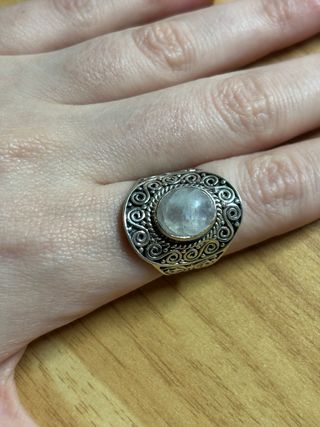 Anillo Plata 925 Piedra Luna
