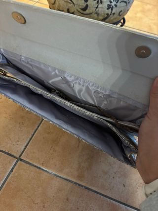 Zapatos y bolso Marian boda plata