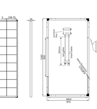 Panel Solar 150W 12V - Módulo Mono