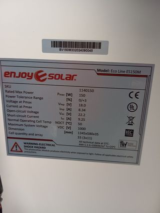Panel Solar 150W 12V - Módulo Mono