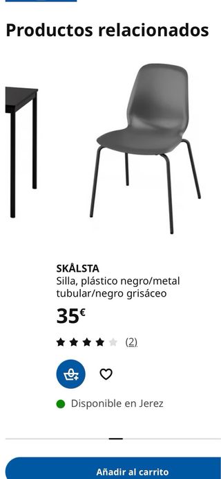 Silla IKEA SKALSTA Negra Montada