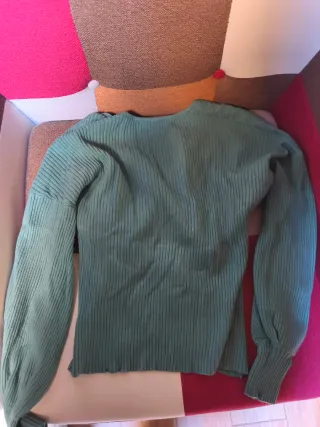 Maglione aderente verde