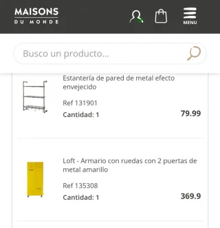 Taquilla metálica amarilla Maison du Monde