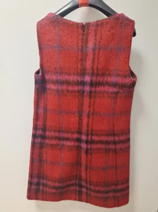 Vestito tartan Tara Jarmon rosso e nero taglia M