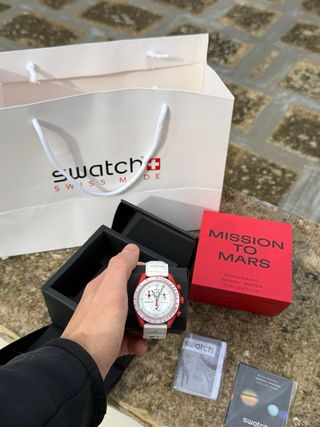 Swatch Orologio Mission to Mars Rosso