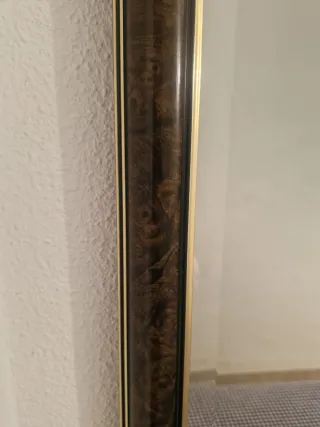 Mueble auxiliar mimbre con espejo