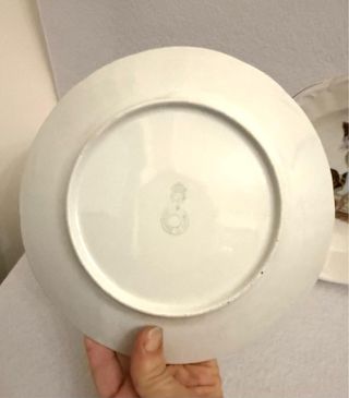 2 Antichi Piatti Porcellana Bremer & Schmidt