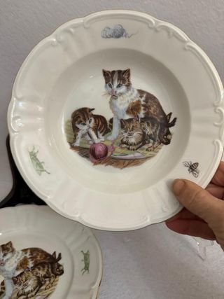 2 Antichi Piatti Porcellana Bremer & Schmidt