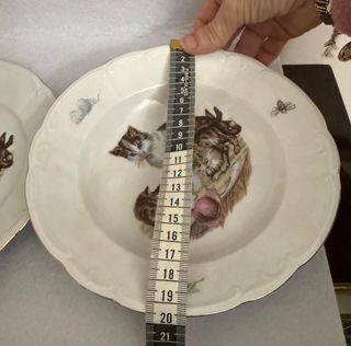 2 Antichi Piatti Porcellana Bremer & Schmidt