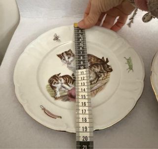 2 Antichi Piatti Porcellana Bremer & Schmidt