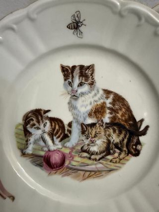 2 Antichi Piatti Porcellana Bremer & Schmidt