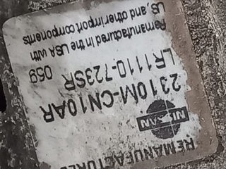 ALTERNADOR NISSAN MURANO (Z50) VQ35 2310MCN10AR