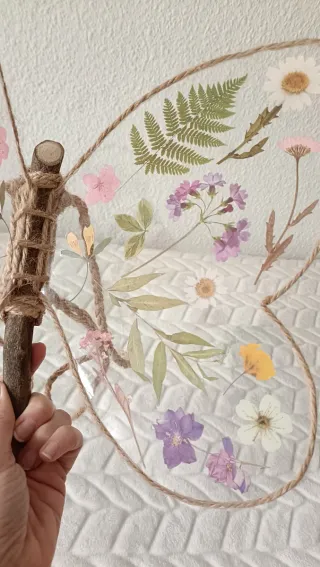 Disfraz Mariposa Artesanal Flores Secas