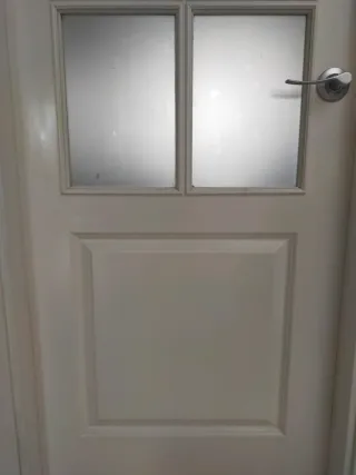 Puerta de cristal con 6 paneles, color blanco