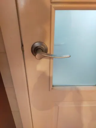 Puerta de cristal con 6 paneles, color blanco