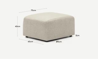 Reposapiés de tela beige