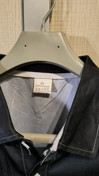Polo Nautica Manga Larga XL Negro/Verde