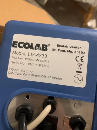 Dosificador Ecolab LM-433 Lavadora Industrial