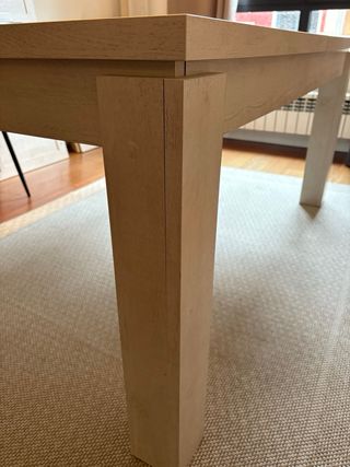 Mesa de comedor extensible de madera
