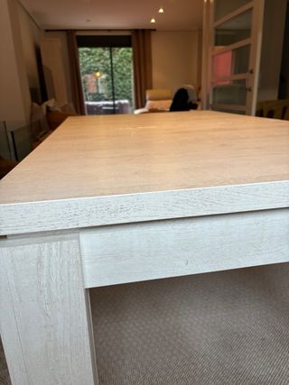 Mesa de comedor extensible de madera